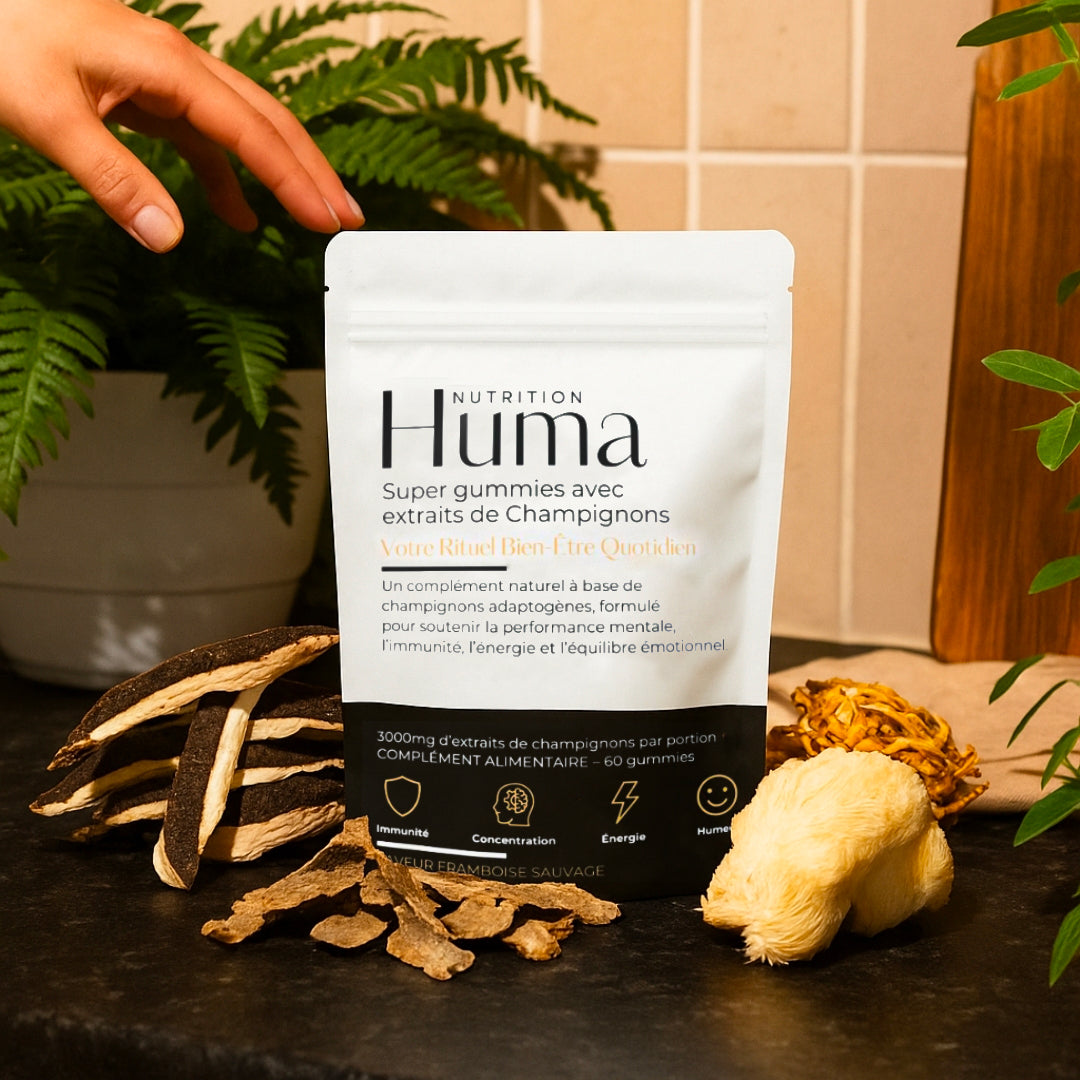 Gummies aux Super Champignons – Énergie, Calme & Clarté Mentale