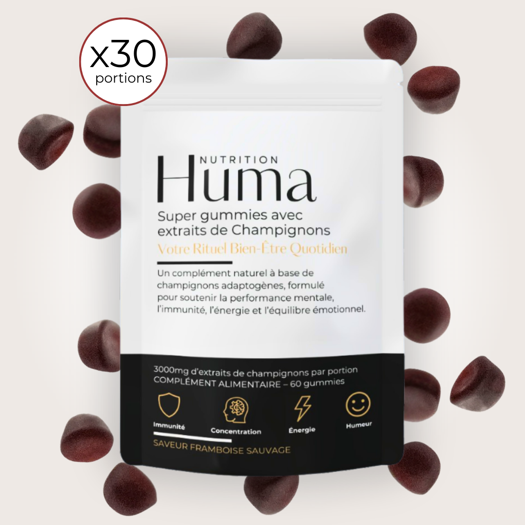 Gummies aux Super Champignons – Énergie, Calme & Clarté Mentale